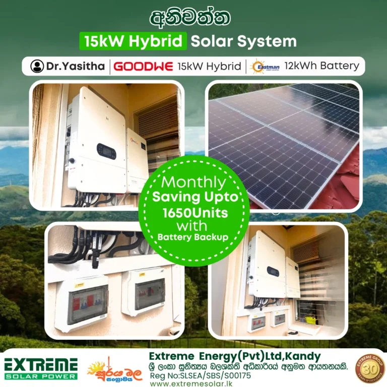 solar Power systems_aniwaththa 15kw ongrid solar site kandy_extreme solar